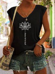 Graphic Print Sleeveless Tank Top Women's Casual Summer and Spring Top
