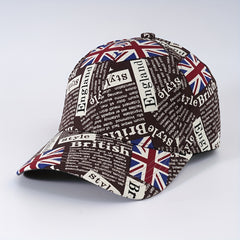 British Flag Graffiti Baseball Cap Unisex Sun Hat Adjustable Lightweight Dad Hat