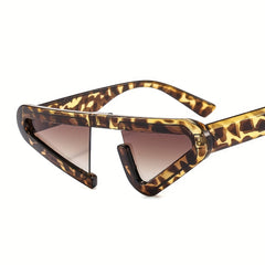 Irregular Frame Sunglasses Gradient Lens Hip Hop Style Eyewear