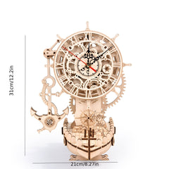 Pirate 3D Wooden Clock Puzzle Kit for Adults