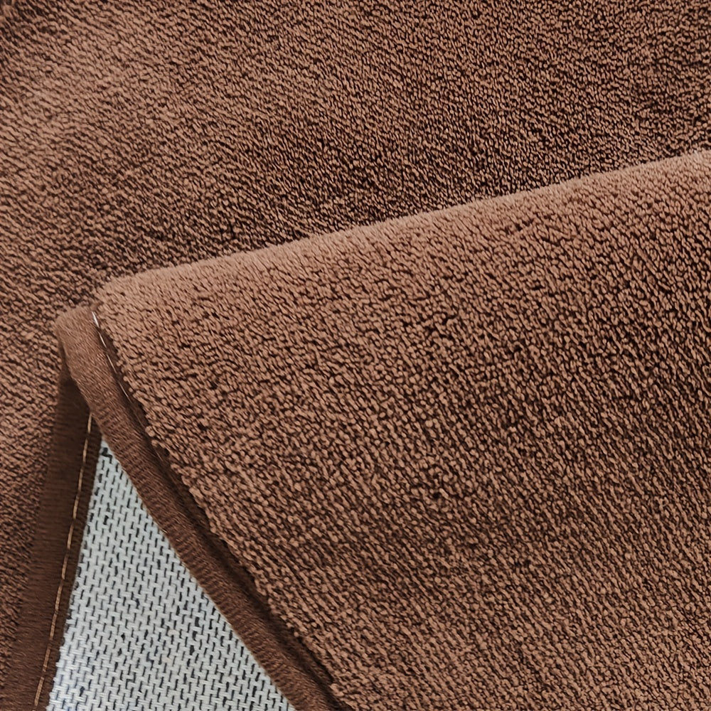 Brown Thickened Carpet for Living Room Coffee Table