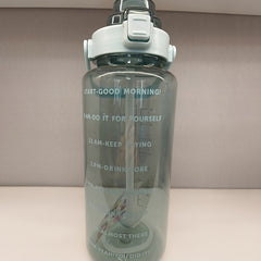 2000ml Portable Water Bottle Strap Transparent Scale Fitness Outdoor