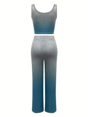 Sleeveless Tank Top & Wide Leg Pants Set for Women