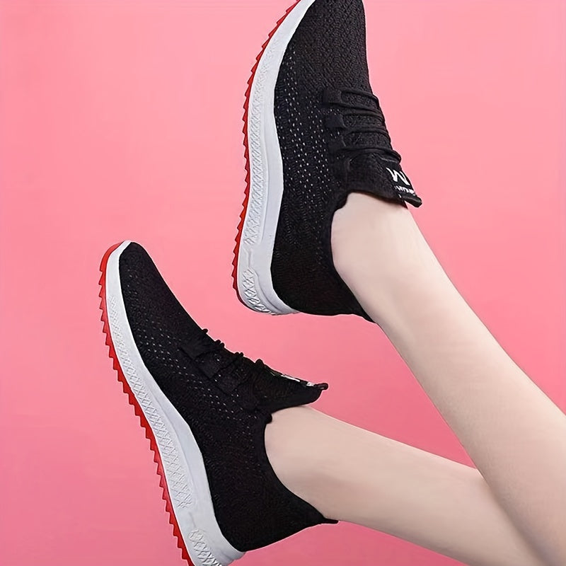 Women's Mesh Sneakers Casual Lace Up Outdoor Shoes Lightweight