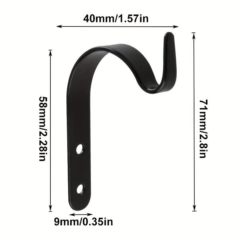 4pcs Wall Mounted Hooks Plant Brackets Hangers Iron Hooks For Hanging