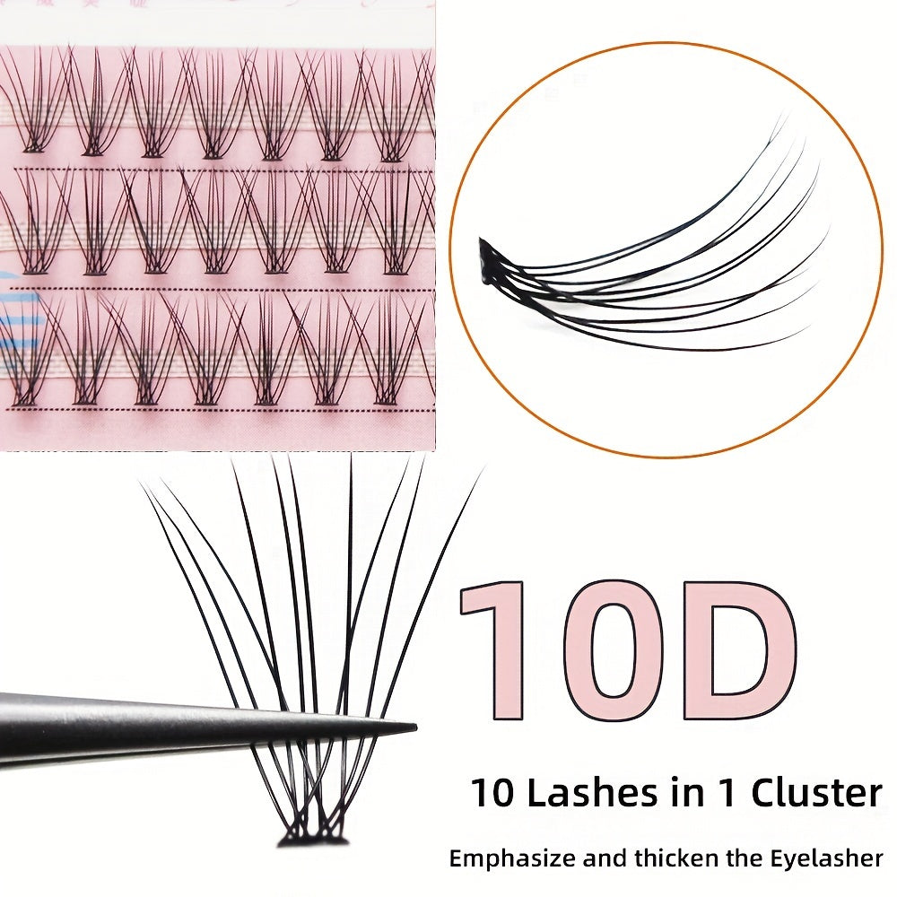 60pcs 10D Cluster Lashes for DIY Eyelash Extensions at Home