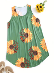 Y2K Nightdress Tie Dye & Butterfly Print Round Neck
