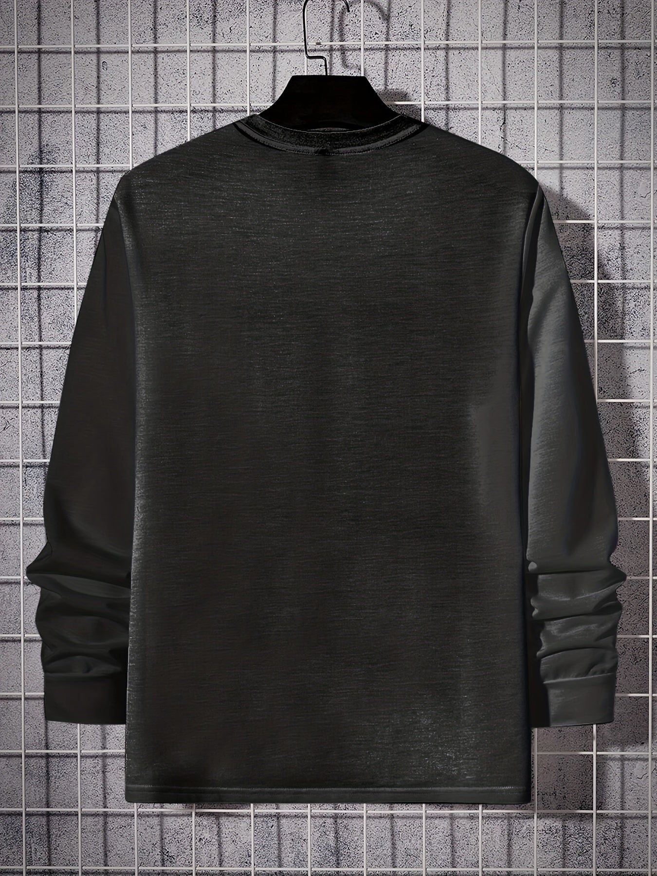 Motorcycle Print Men's Long Sleeve Vintage T shirt For Autumn