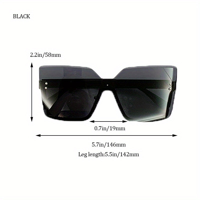 Metal Half Frame Sunglasses Sunscreen High-end Glasses