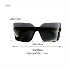 Metal Half Frame Sunglasses Sunscreen High-end Glasses