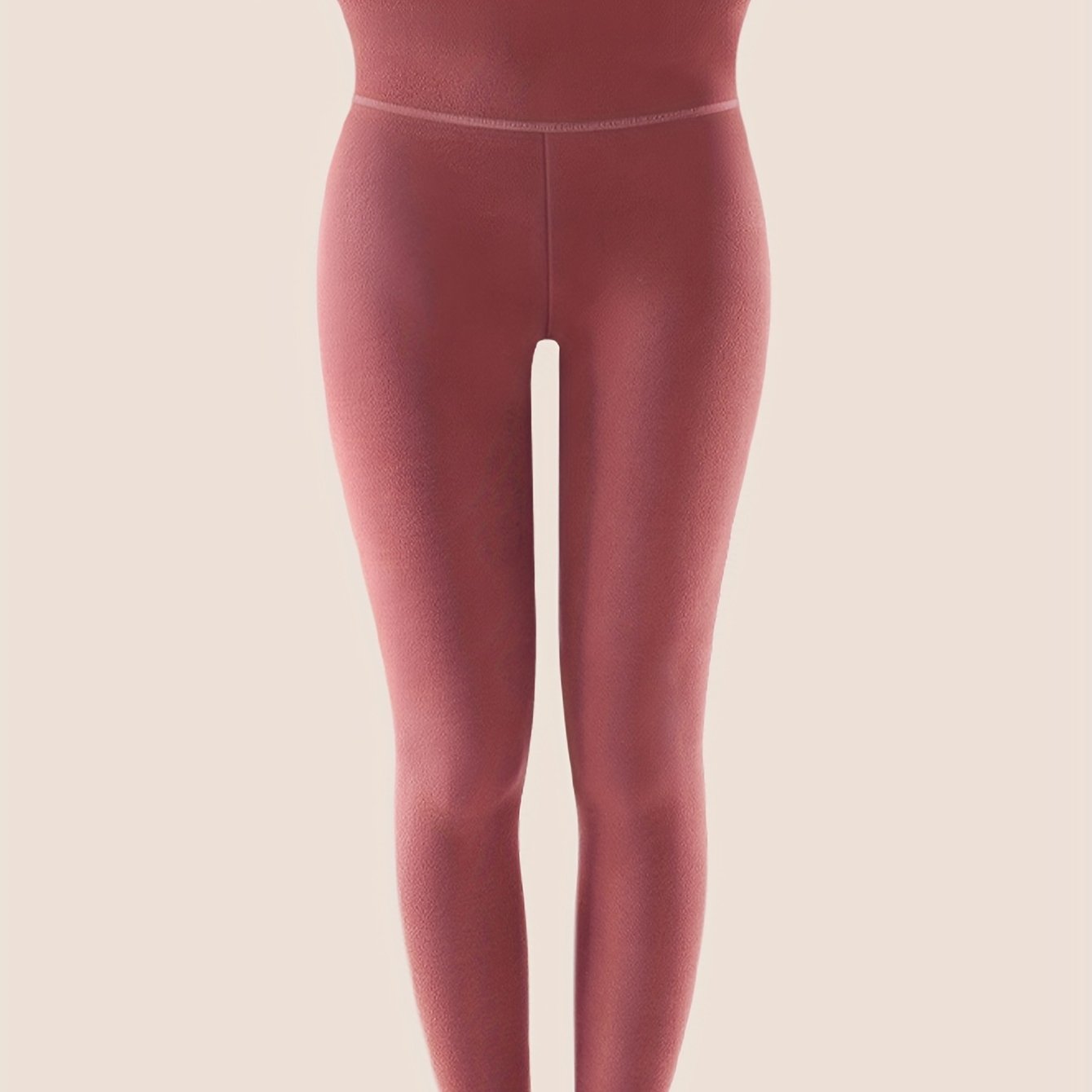 Colorblock Thermal Pants Soft & Comfy Slim Elastic Tights