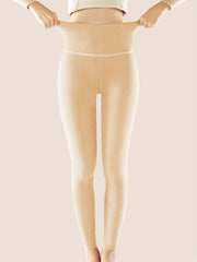 Colorblock Thermal Pants Soft & Comfy Slim Elastic Tights