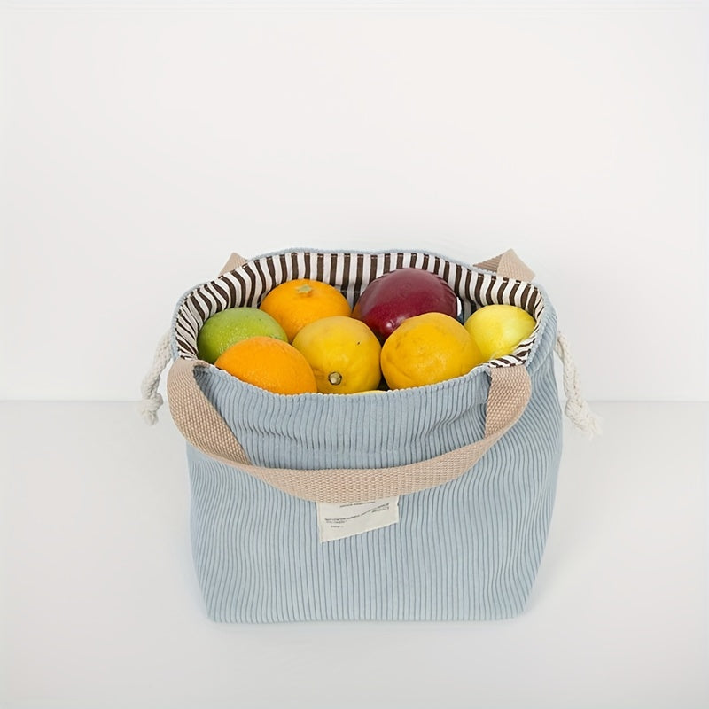 Portable Lunch Box Bag Drawstring Storage Bag for Picnic Camping