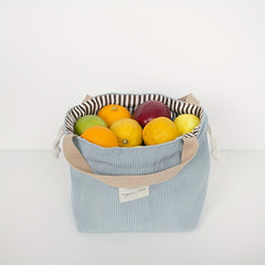Portable Lunch Box Bag Drawstring Storage Bag for Picnic Camping