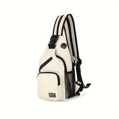 Nylon Cross Body Bag Casual Shoulder Bag Zipper Strap Outdoor Work Travel