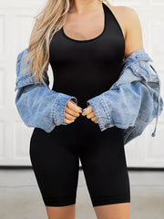 Halter Shaping Bodysuit Seamless Tummy Control Slimmer Sleeveless Body Shaper