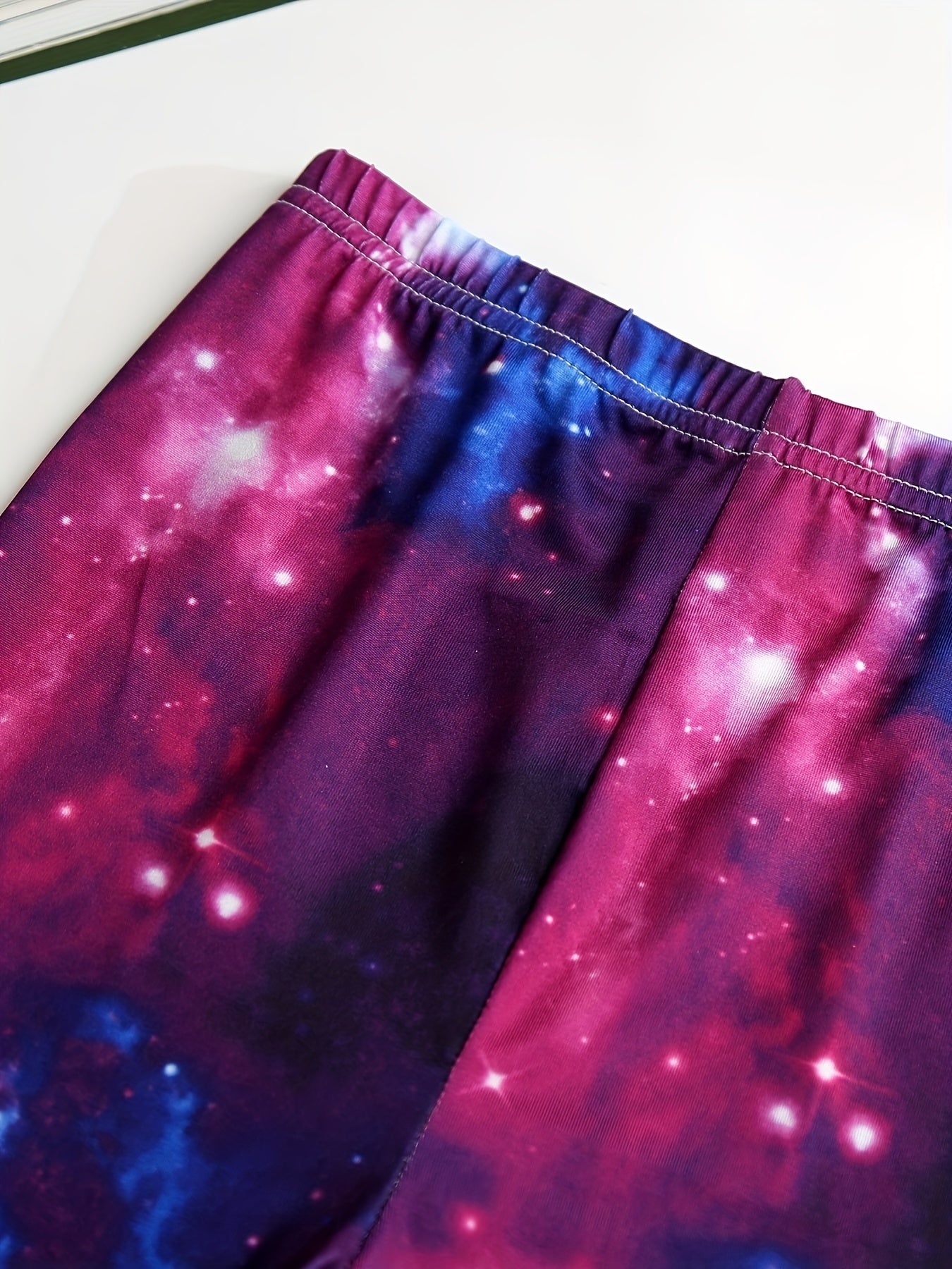 2 Pack Girls Leggings Soft Comfy Random Print Tight Fit Stretchy Pant Leggings