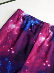 2pcs Girls Tie Dye Waistband Leggings Set for Kids