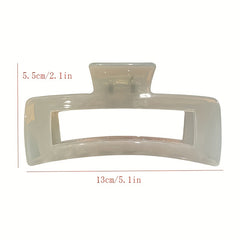 Rectangle Hair Claw Clip Non Slip Strong Hold Grip Hair Jaw Clip