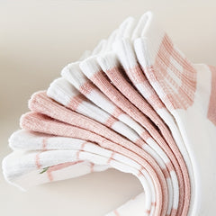 5 Pairs Fruit Pattern Ribbed Short Socks Women's Ankle Stockings