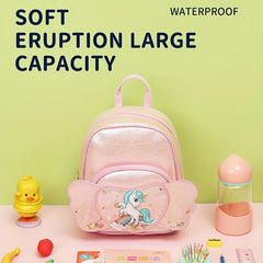 Love Heart Unicorn Backpack For Kids Sequin Kindergarten School Bag