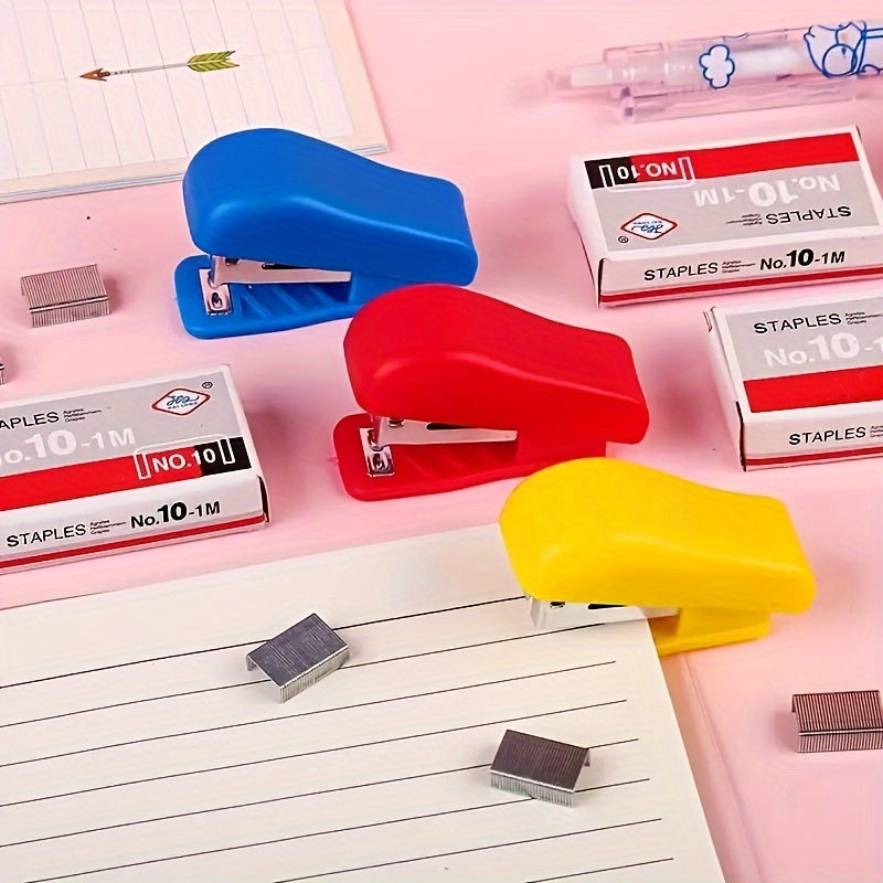 3-Piece Stapler Set: Mini Small Student Stationery Pack