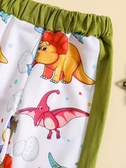 Baby Boys Dinosaur Print Pants for Spring Fall