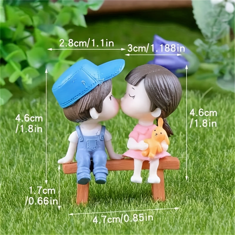 3pcs Wedding Couple Cake Ornament for Micro Landscape DIY Decoration