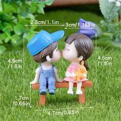 3pcs Wedding Couple Cake Ornament for Micro Landscape DIY Decoration