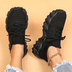 Women's Breathable Chunky Sneakers Lace Up Outdoor Shoes
