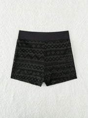 Sheer High Waist Cover Up Shorts Swim Bottoms