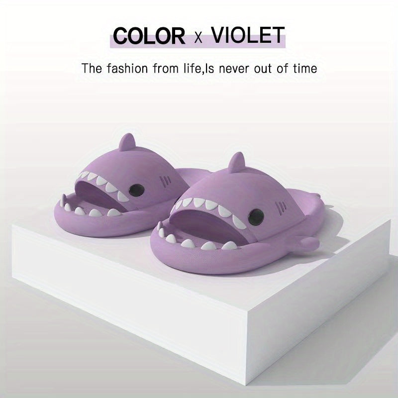 Men's Shark Pillow Slides Non Slip Slippers