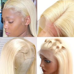 613 Blonde Bob Human Hair Wig 150 Density 13x4 Lace Front Pre Plucked Baby Hair