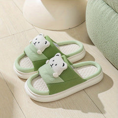 Women's Cartoon Printed Slip On Open Toe Slides