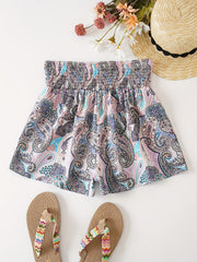 Boho Print High Waist Shorts Casual Women's Clothing