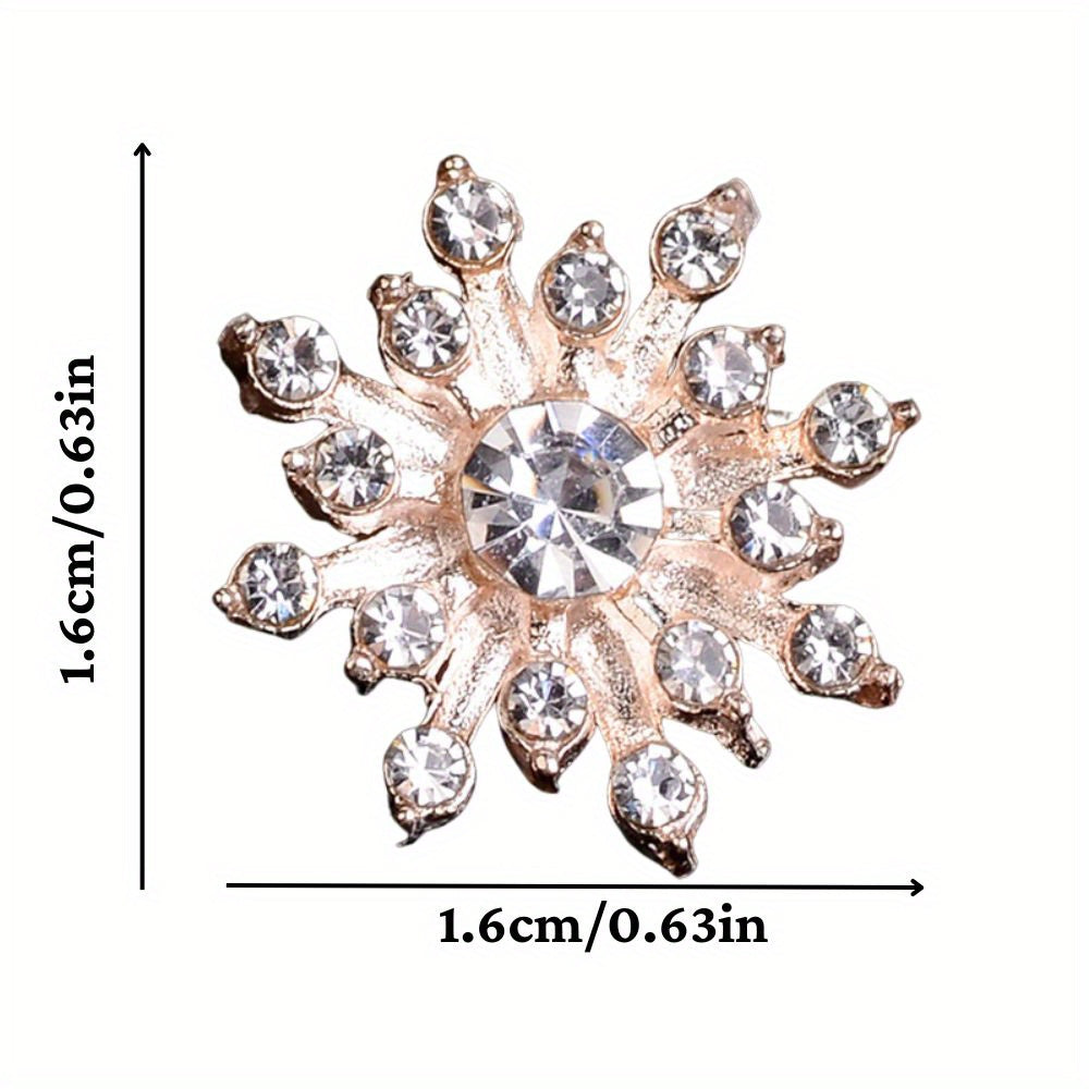 10 Pcs Snowflake Bead Hairpin Necklace Bride Hairstyle Accessories