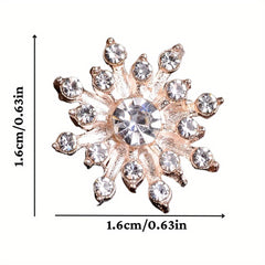 10 Pcs Snowflake Bead Hairpin Necklace Bride Hairstyle Accessories