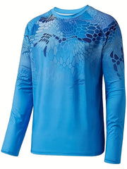 Men's Snake Skin Print UPF 50 Sun Shirt Quick Dry Rash Guard