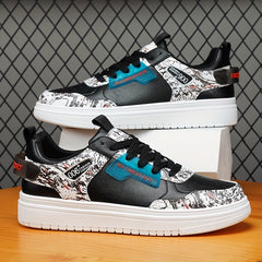 Anime Print Skate Shoes Non Slip Sneakers for Men