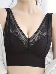 Lace Wireless Bra Wide Straps