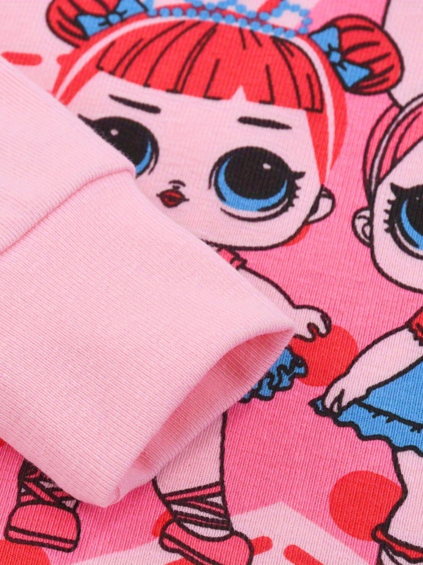 Star Girls Graphic Long Sleeve Pajama Set Soft and Cozy Sleepwear