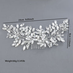 Crystal Bridal Headpiece Wedding Headband For Brides Flower Bride Hair Vine
