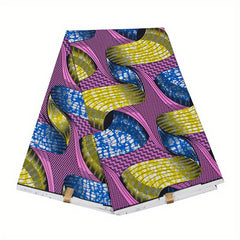 6yds African Ankara Tribal Double Sided Printed Fabric Sewing Dress Headwear DIY