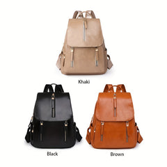 Women's Commuter Backpack PU Leather Sports Bag for Travel