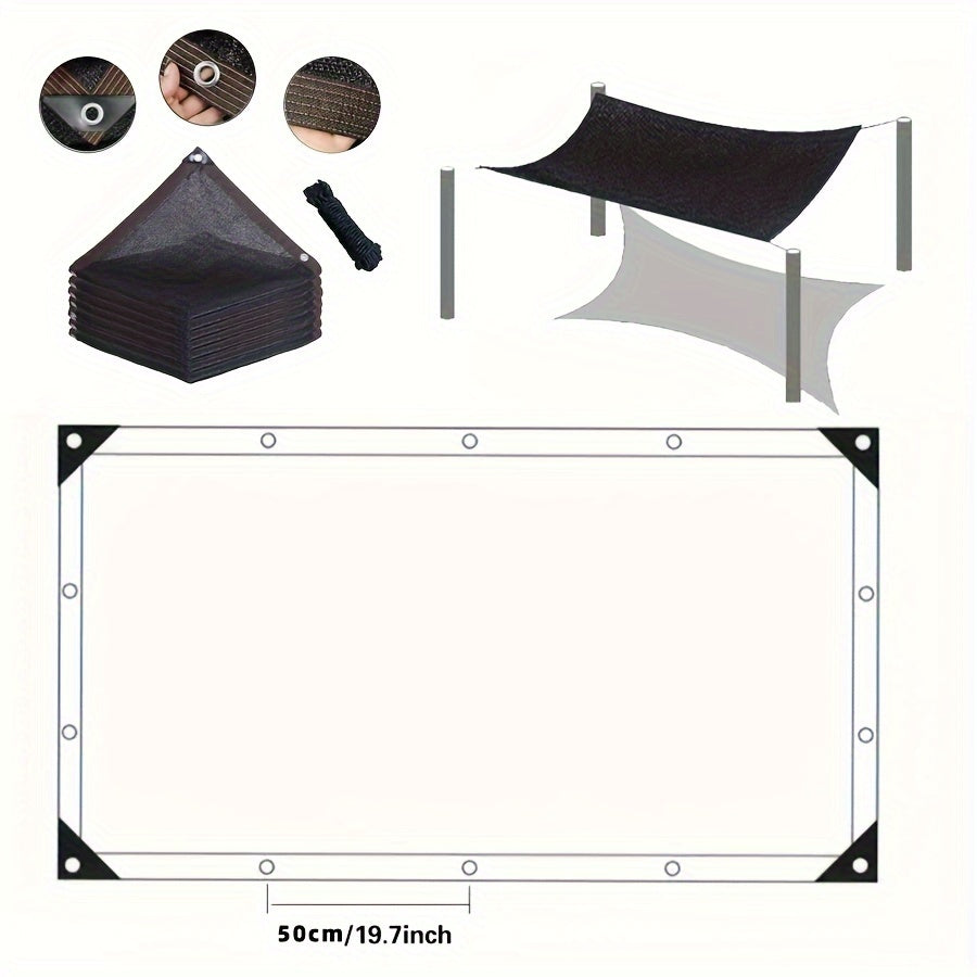 Canvas & Plastic Sunshade Net Construction Roof Balcony Sunscreen
