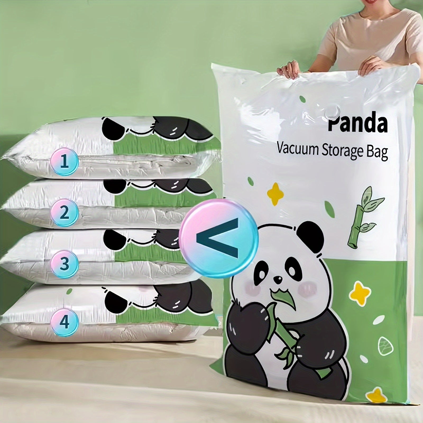 1pc Panda Vacuum Compression Storage Bag Space Saving Organize
