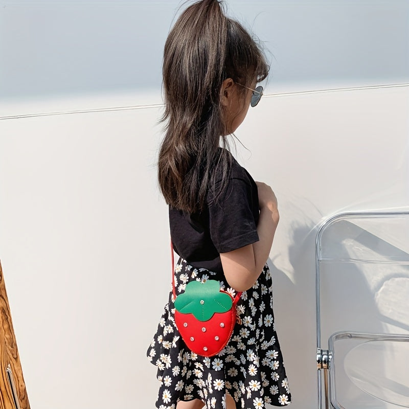 Strawberry Coin Purse Wallet Crossbody Bag Mini Pouch Children Gift