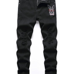 Boys Embroidered Rabbit Jeans Spring/Autumn Kids Clothes