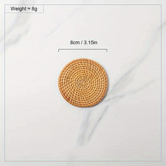 Vietnamese Autumn Vine Rattan Coasters for Home Kitchen Decor