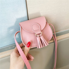 Girls Casual Tassel Shoulder Bag Crossbody Handbag Sweet PU Leather